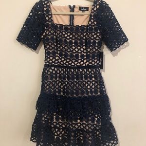 Lulu’s Navy Peplum Dress